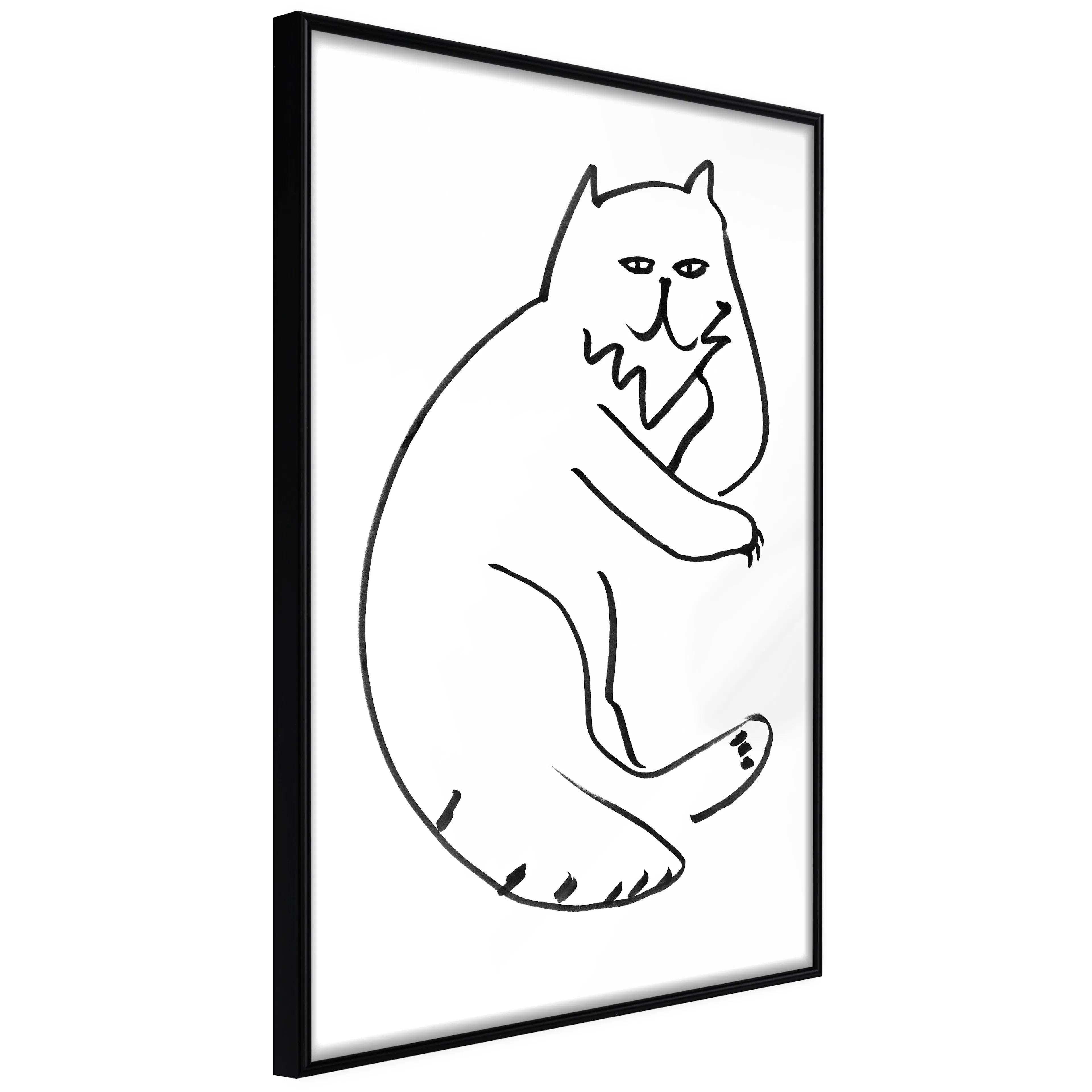 Affisch - Cat Relaxing [Poster] 20x30 Svart ram, 20x30 cm