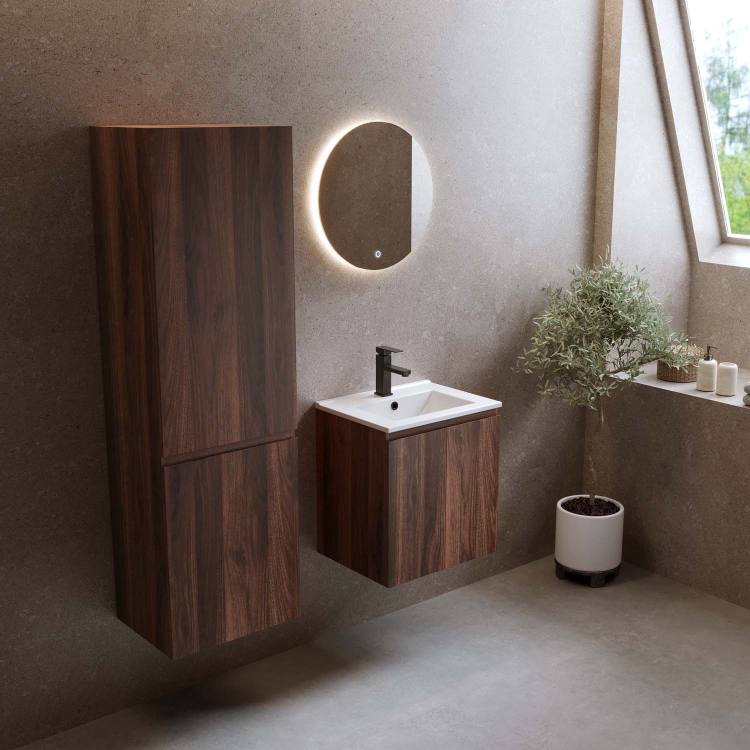 Tvättställsskåp Bathlife Smila med Tvättställ