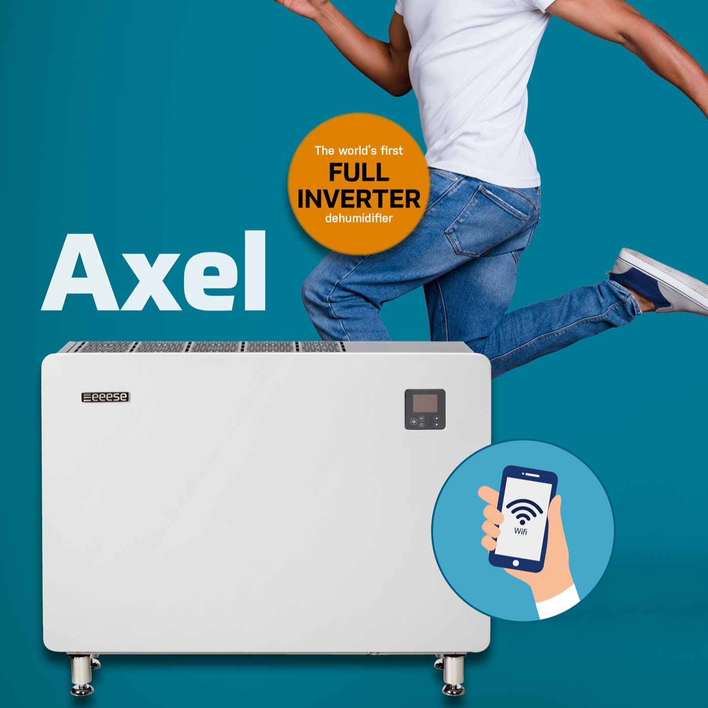 Avfuktare Eeese Air Care Axel Full Inverter 60L Med WiFi Anslutning