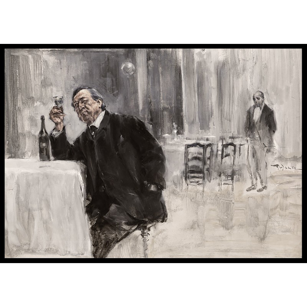 Poster Gallerix Öl Auf Holzplatte By Friedrich Wahle Der Weinkenner