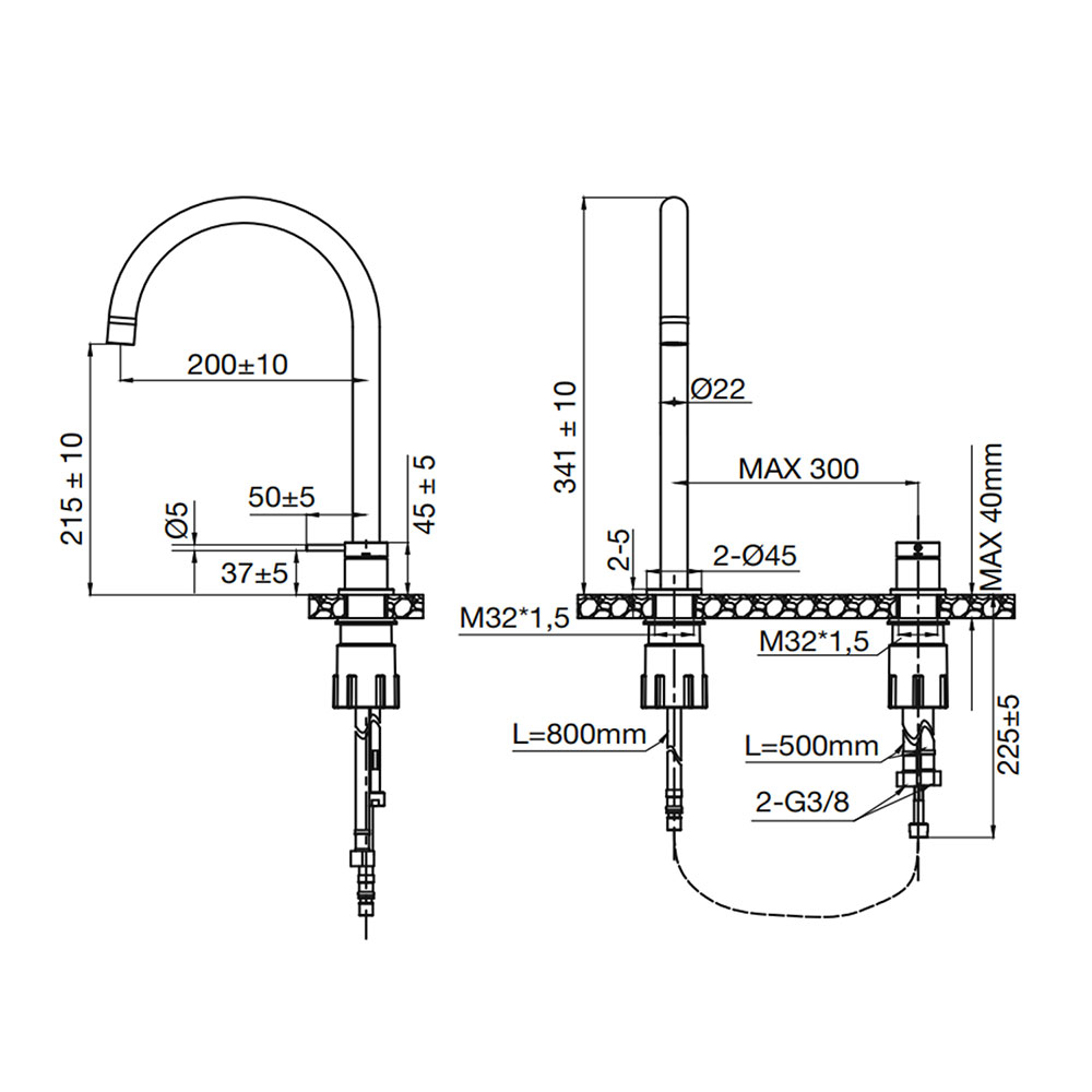Köksblandare Scandtap Steel Harmonized K2