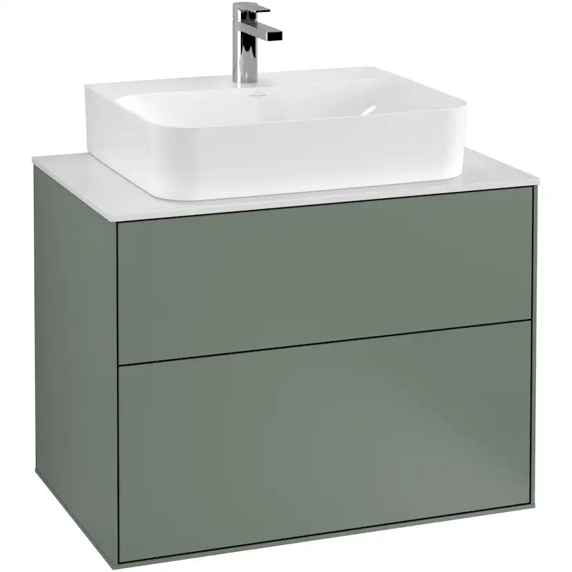 Tvättställsskåp Villeroy & Boch Finion med 2 Lådor och Bänkskiva för Centrerat Tvättställ