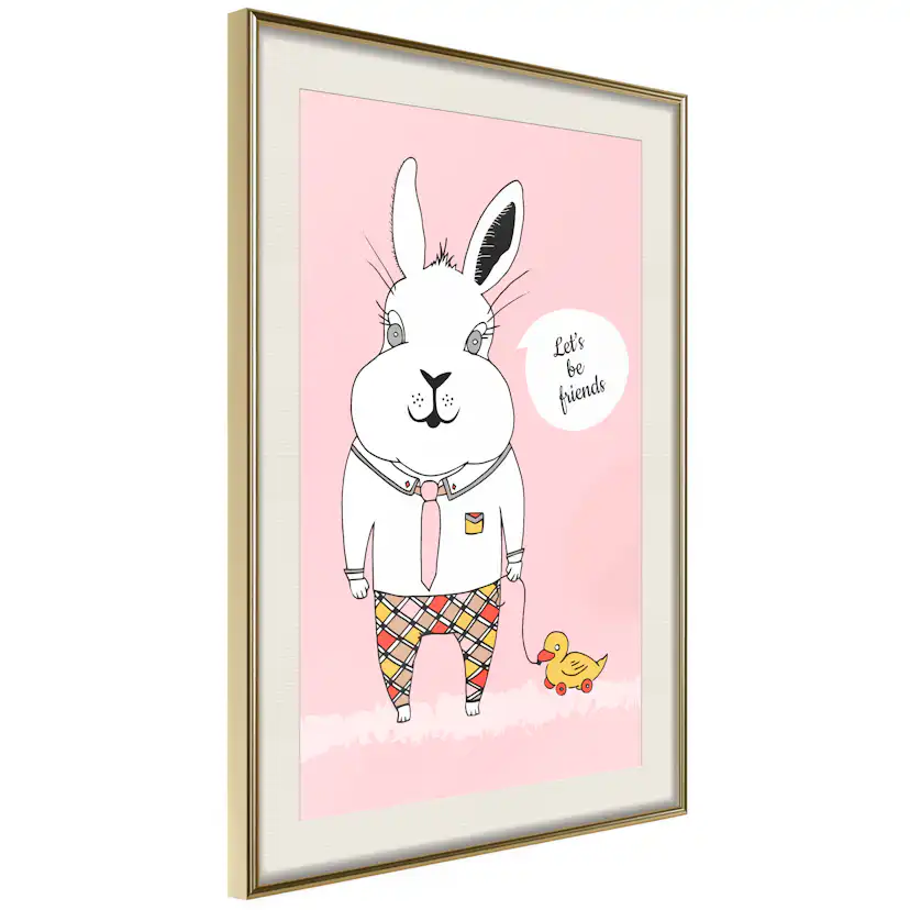 Poster Artgeist Affisch Rabbit's Friend