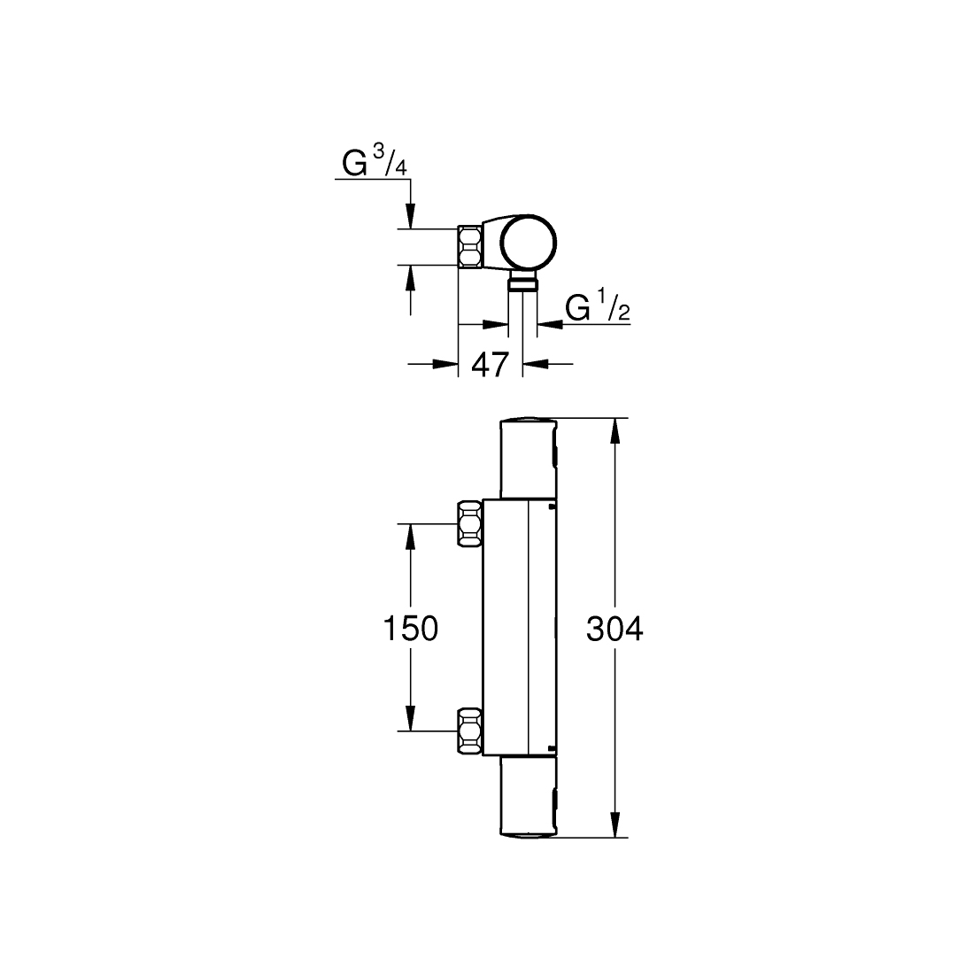Duschsblandare Grohe Precision Start 34595 150 cc