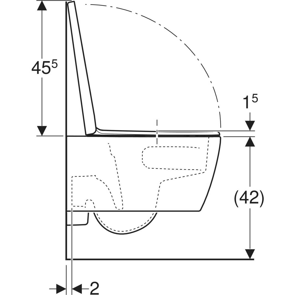 Vägghängd Toalettstol Geberit iCon Rimfree Turboflush 503.046.JT.1