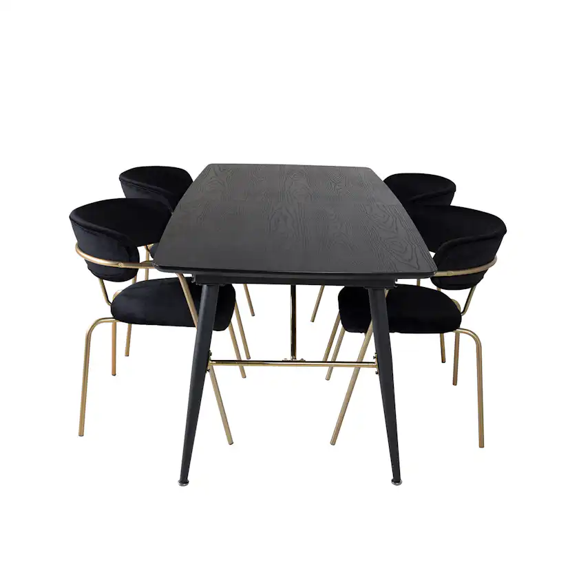 Matgrupp Venture Home Gold med 4 Arrow stolar