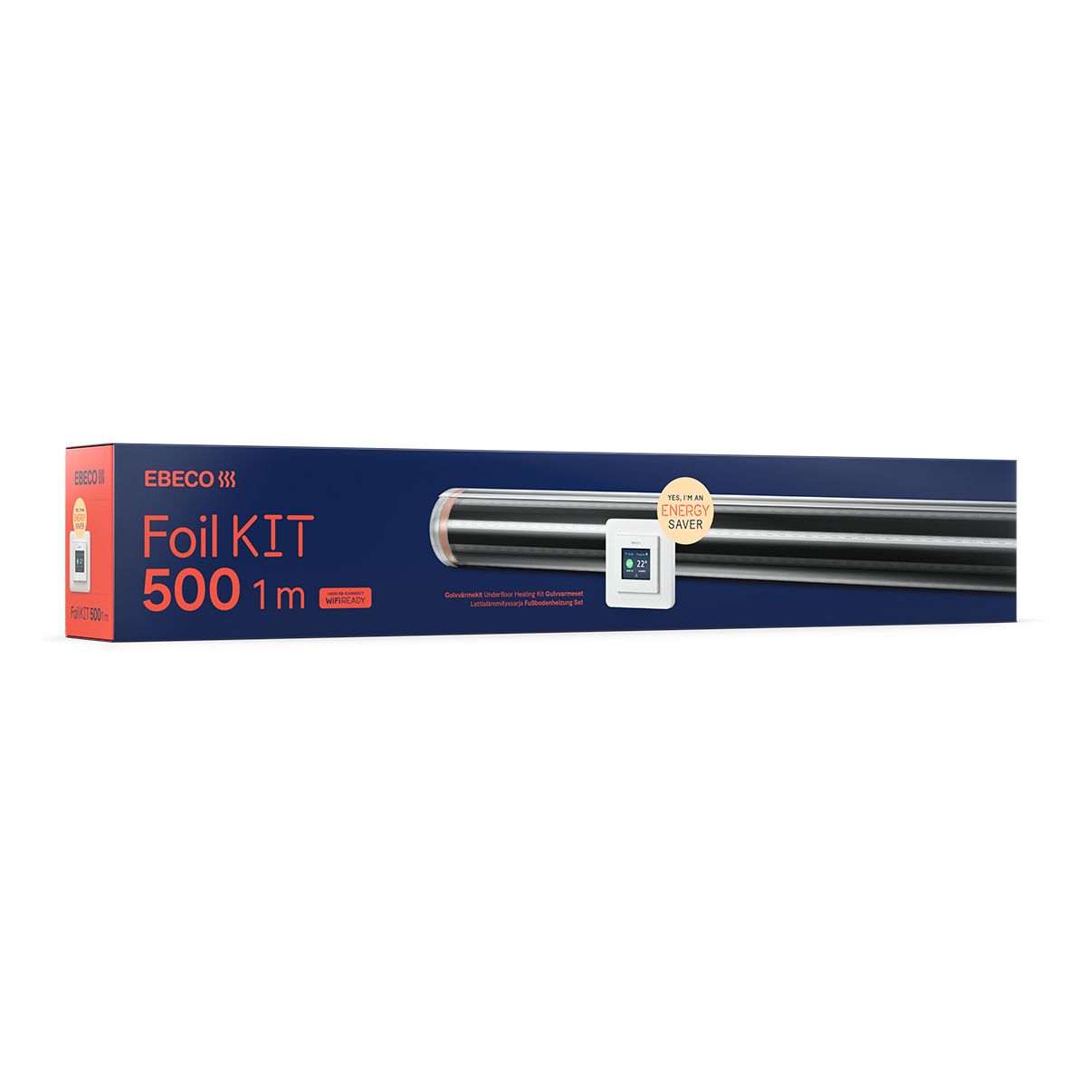 Kompletteringssats Golvvärmefolie Ebeco Foil Kit 500 10 m2 för Trä- och Laminatgolv 1 m