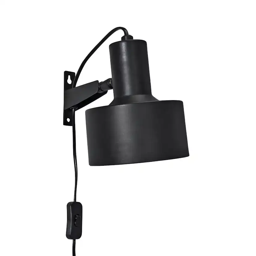 Solo vägglampa Matt svart 23cm Svart