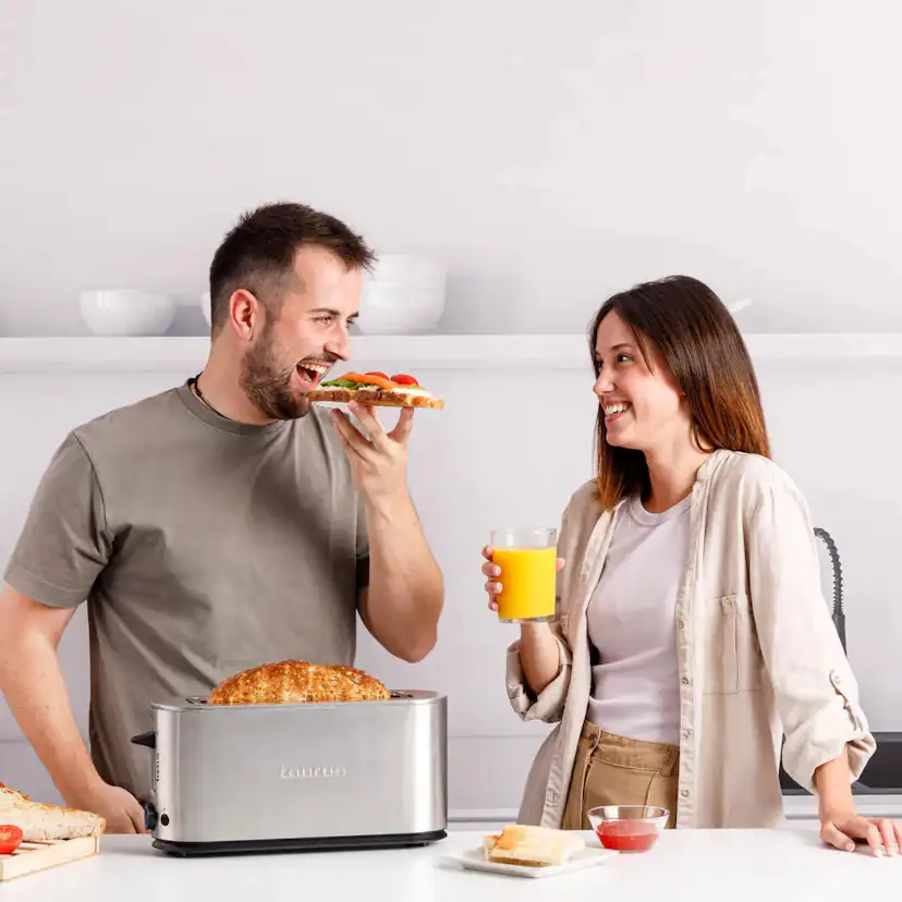 Brödrost TAURUS Mytoast Legend Enkelslot Lång Rostfritt Stål