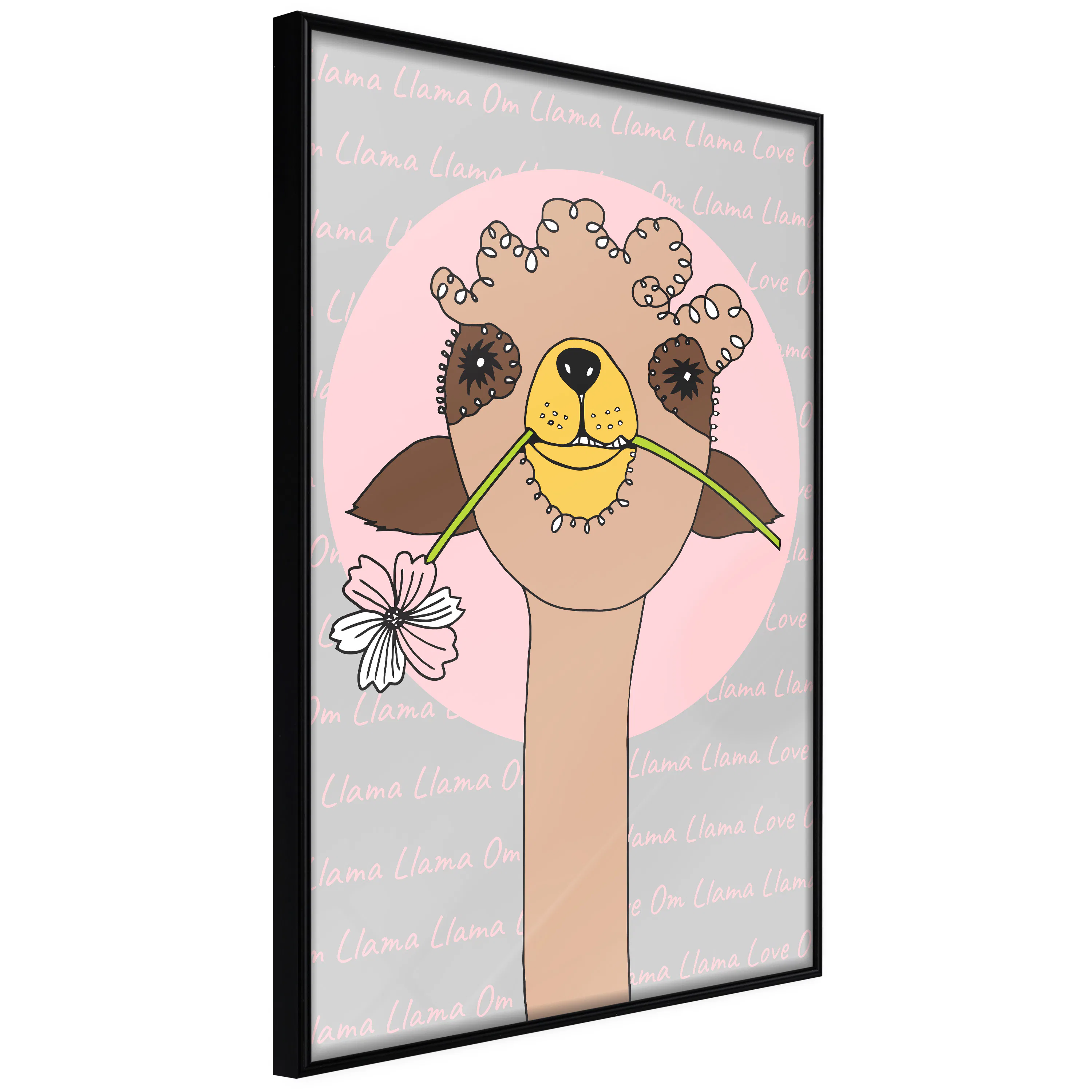 Poster Artgeist Affisch Happy Llama