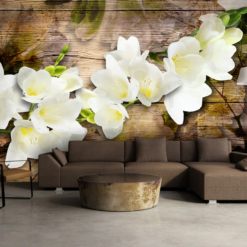Fototapet Arkiio Freesia On Wood
