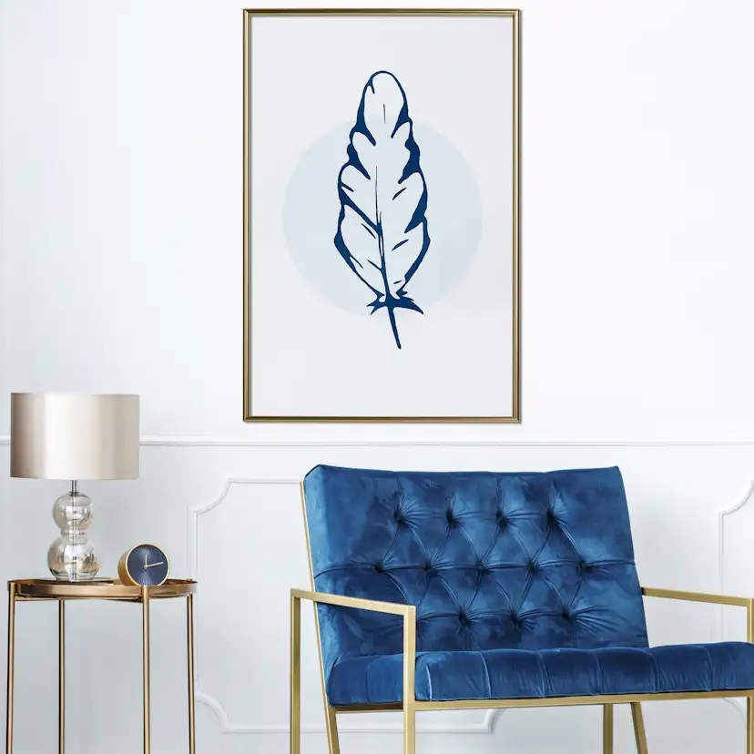 Poster Artgeist Affisch Blue Feather