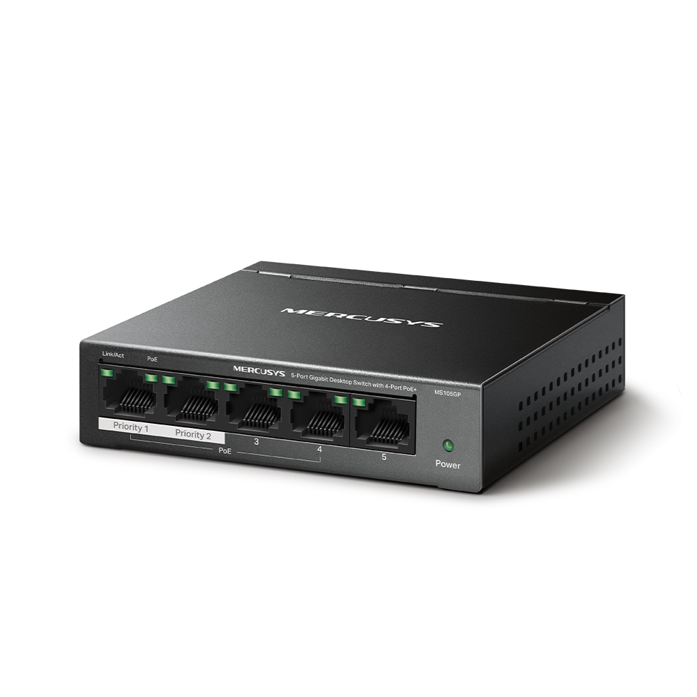 Desktop Switch Mercusys MS105GP 5-Port Gigabit with 4-Port PoE+
