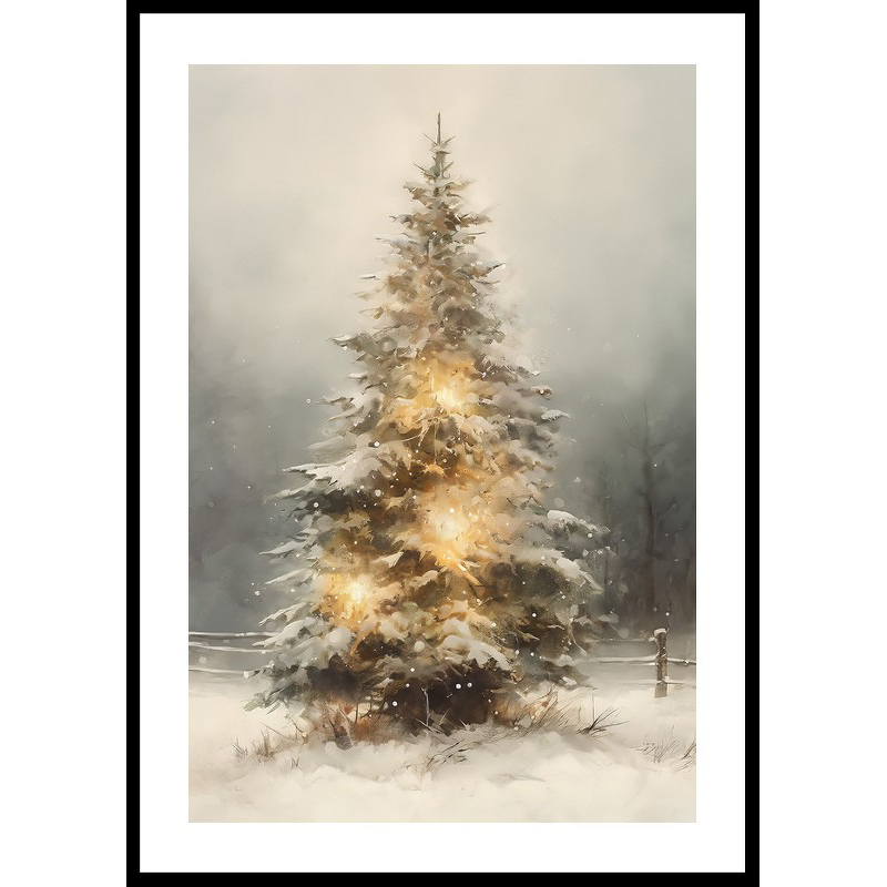 Winter Tree With Lights 70x100 70x100 cm