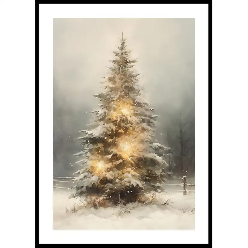 Winter Tree With Lights 70x100 70x100 cm