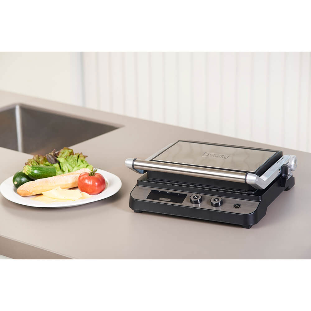 Bordsgrill BLACK+DECKER Temp Control Extra Plattor 2000W Borstat stål