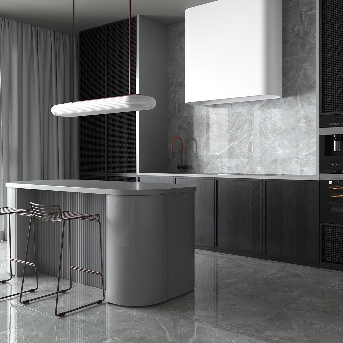 Klinker Tenfors Pulpis Dark Grey Marmor Blank 60x60