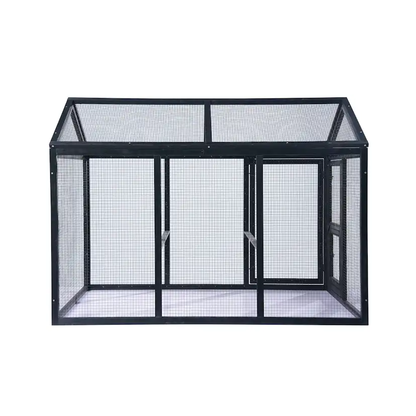 Kaninbur Hortus Svart 140 x 85 x 108 cm