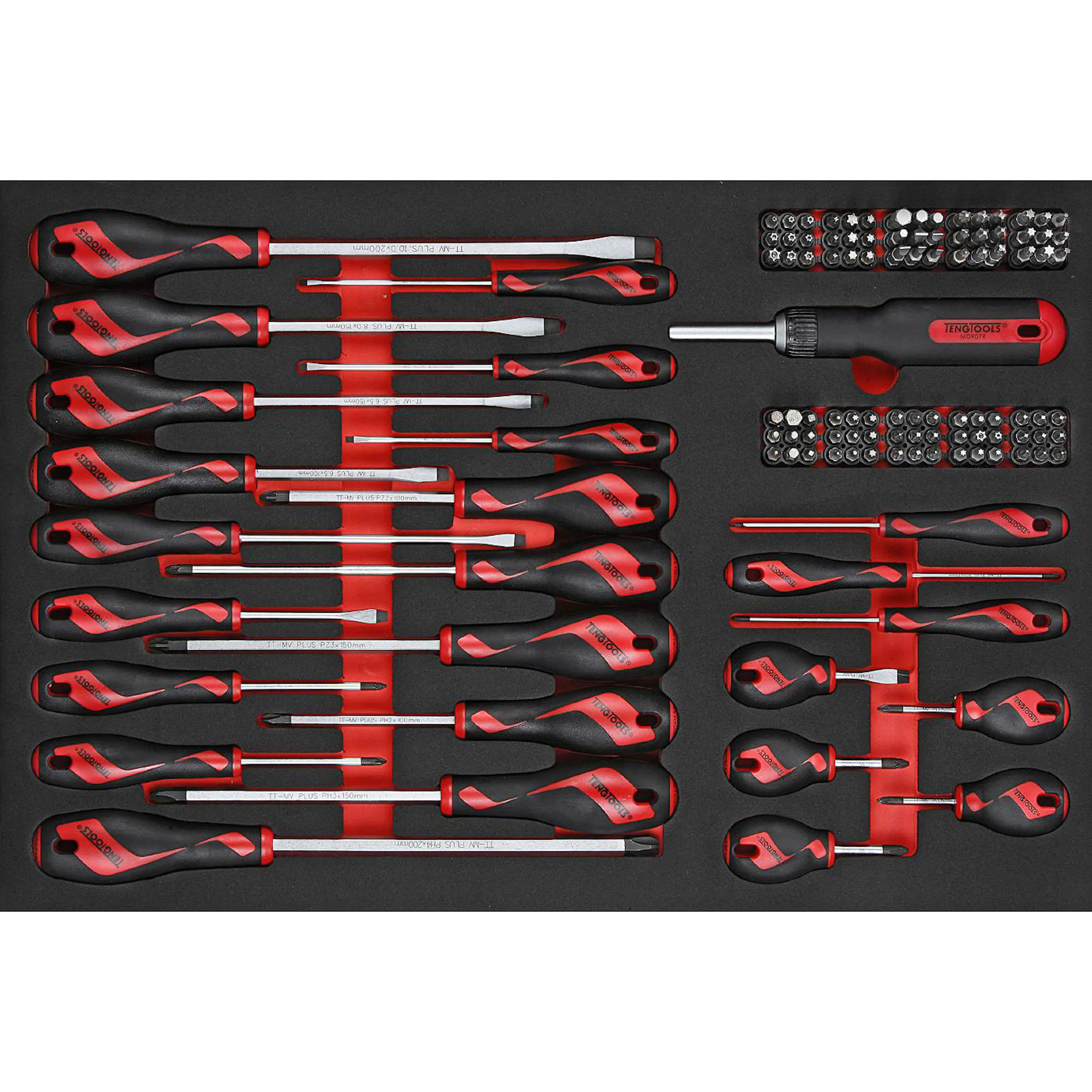 Skruvmejsel/bitssats 122 delar Teng Tools TTEMD122N