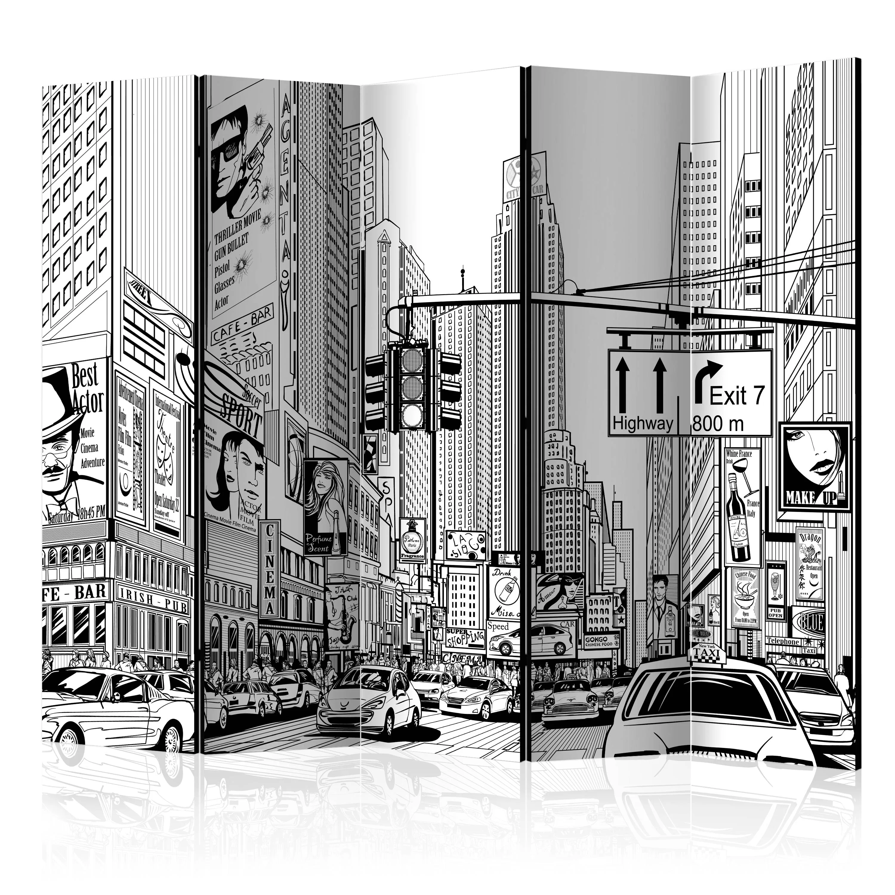 Rumsavdelare Skärmvägg Arkiio Street in New York City II 225x172 cm