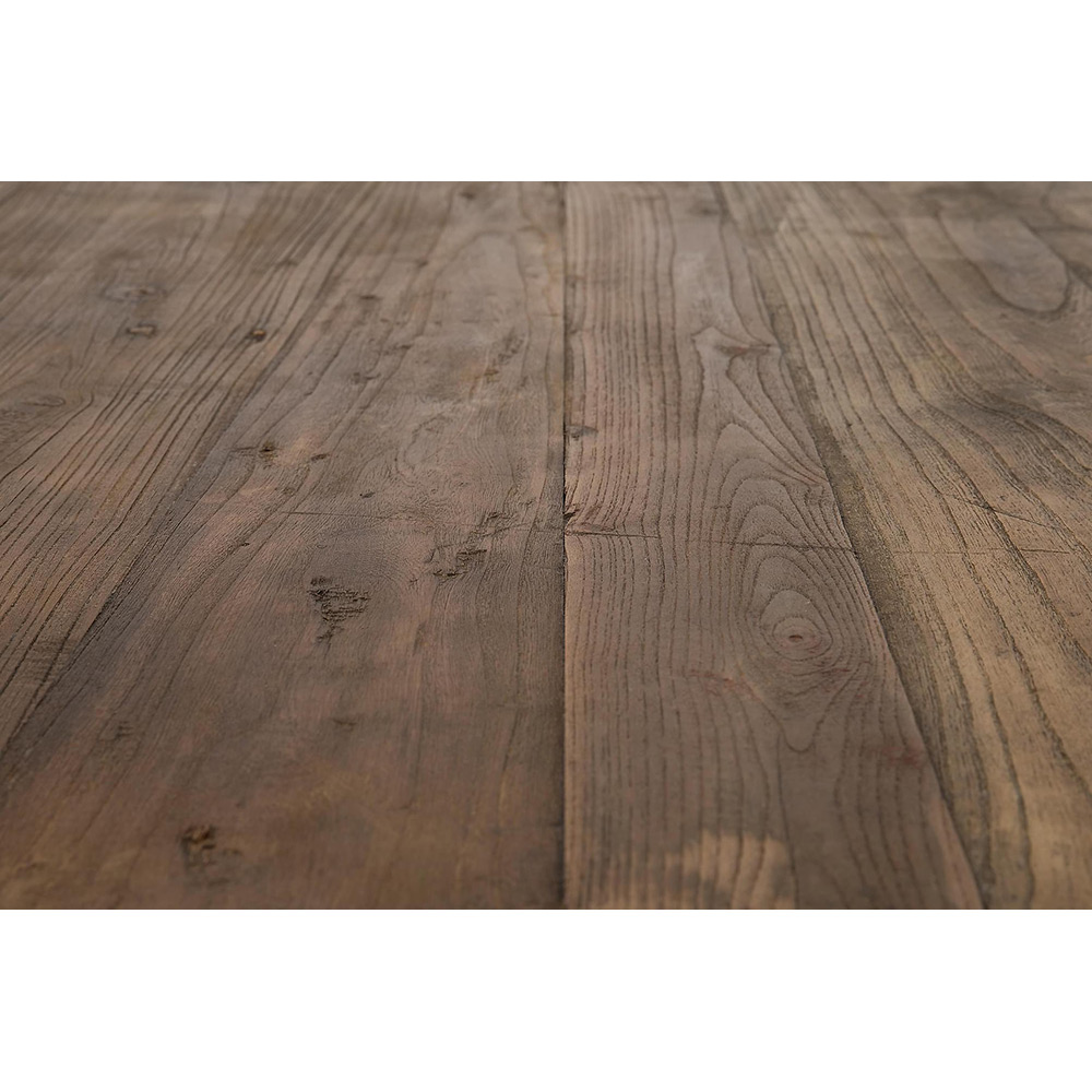 Matgrupp Manor House Lyon Förlängningsbart Matbord & 6 Tuva Stolar Trä/Brun Almträ