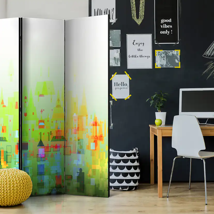 Rumsavdelare Skärmvägg Arkiio Abstract City 135x172 cm