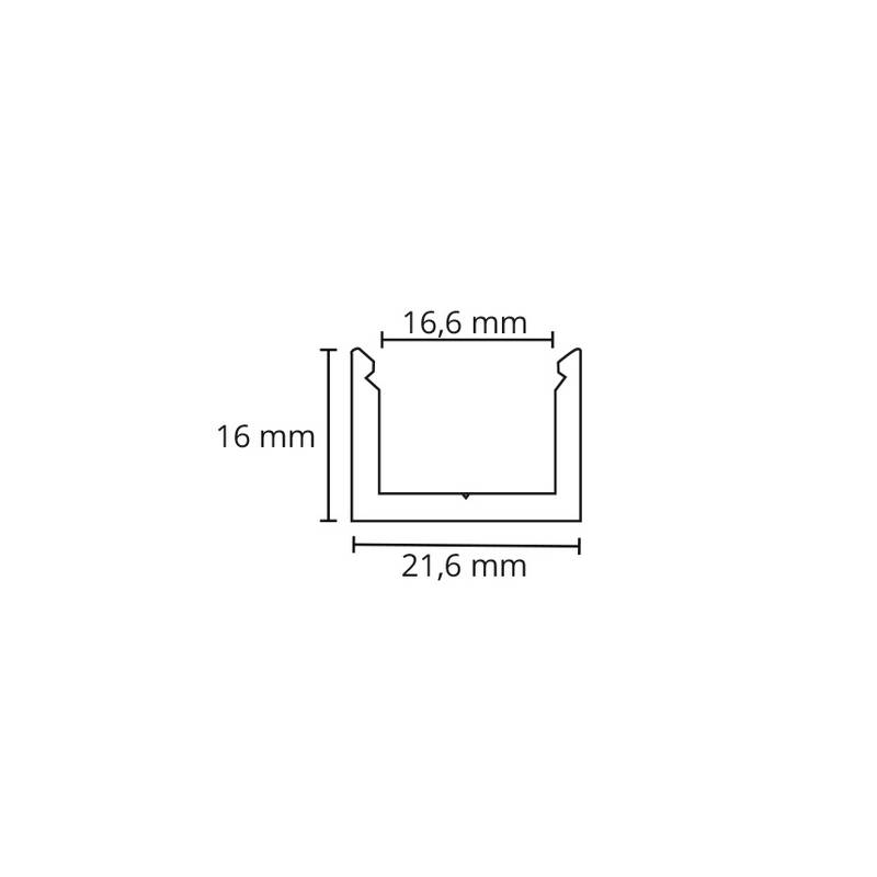 Profil SG ARMATUREN Utanpåliggande Stripline 1,8M