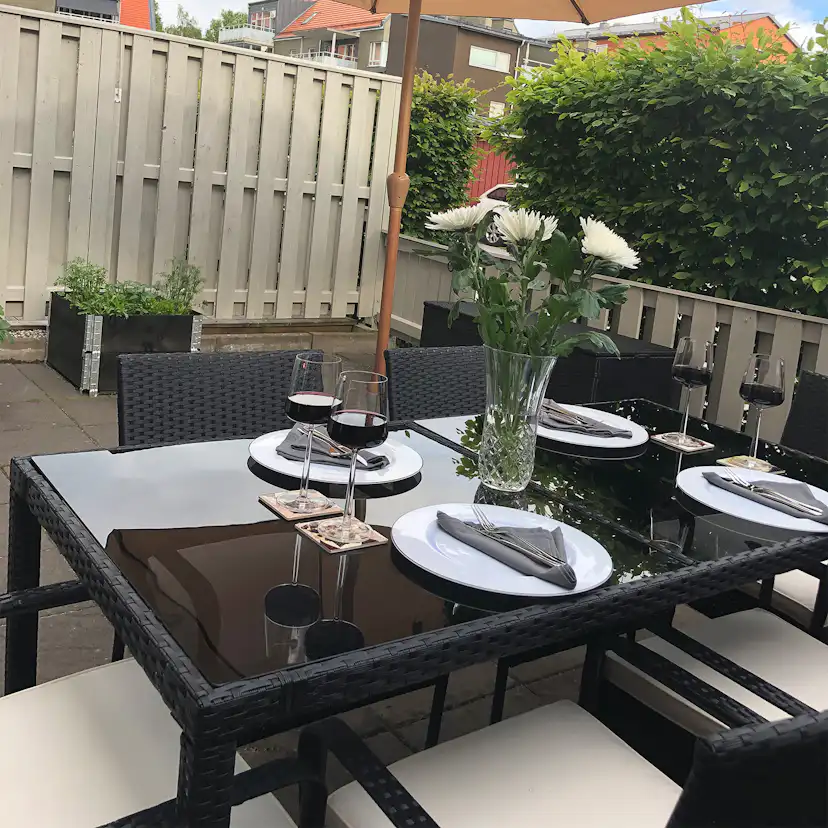 Matgrupp Lyfco Skanör Svart med 6 Stolar