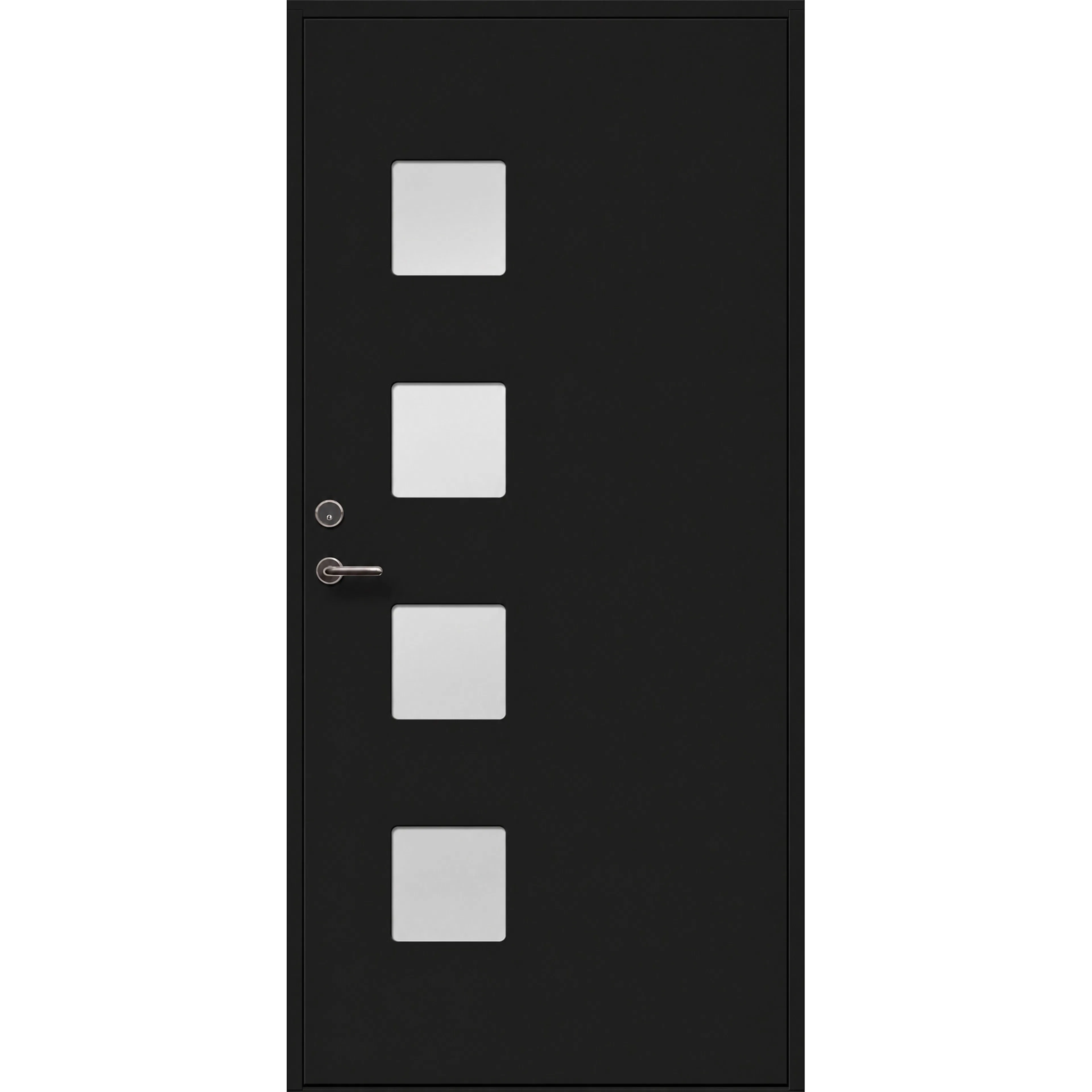Ytterdörr Skandinaviska Dörrar Funkis Lessebo: 9x20, S-9000-N, Svart