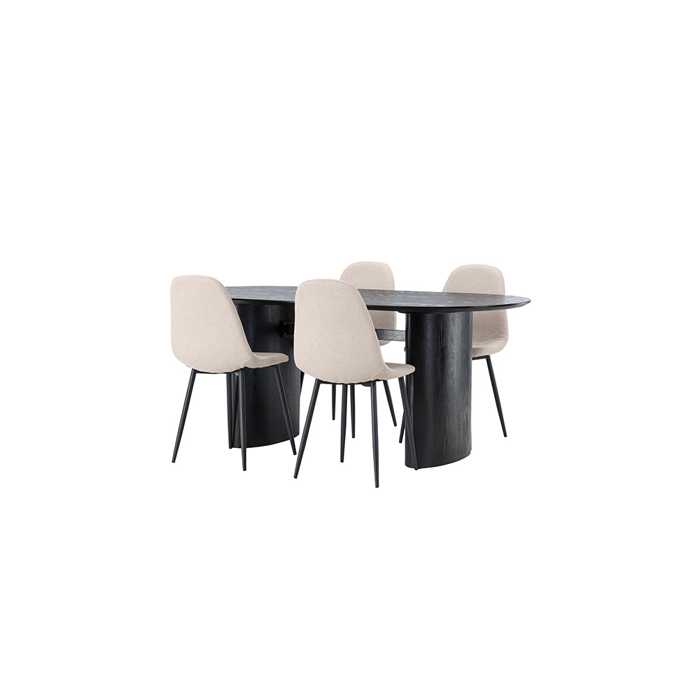 Matgrupp Venture Home Isolde med 4 st Polar stolar