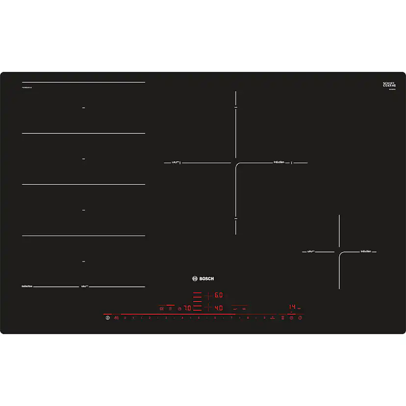 Induktionshäll BOSCH Serie 8 PXE801DC1E Svart 80cm flexzoner