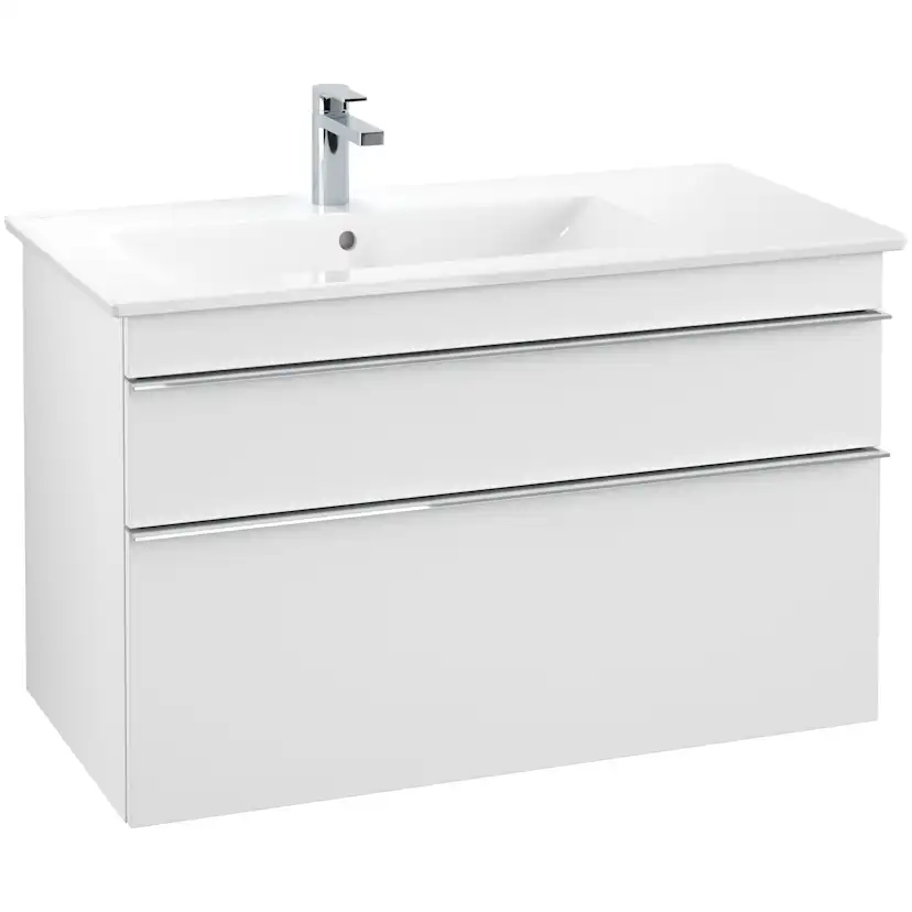 Tvättställsskåp Villeroy & Boch Venticello 95 cm med 2 Lådor för Ocentrerat Skåpstvättställ