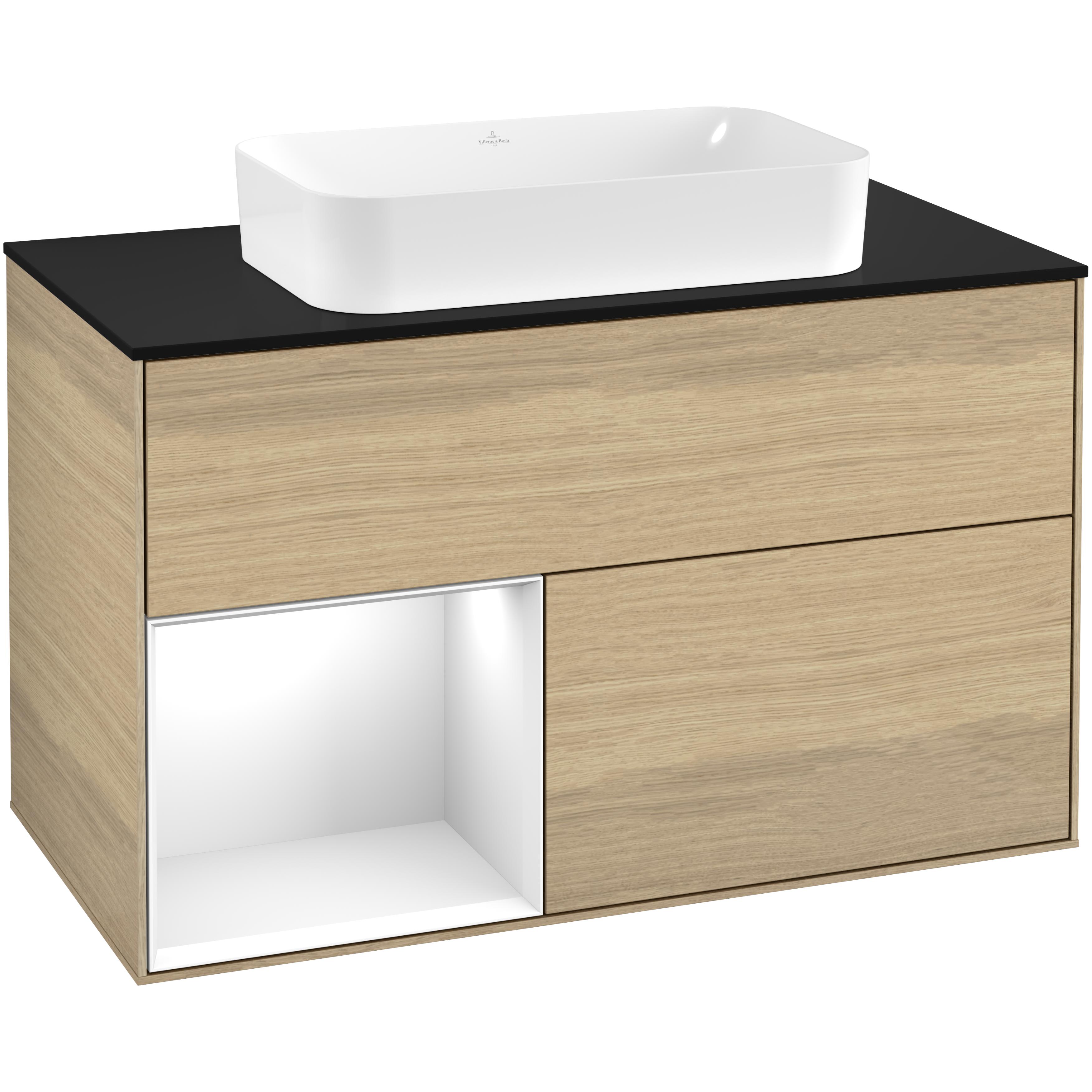 Tvättställsskåp Villeroy & Boch Finion med 2 Lådor Hylla och Bänkskiva för Fristående Tvättställ