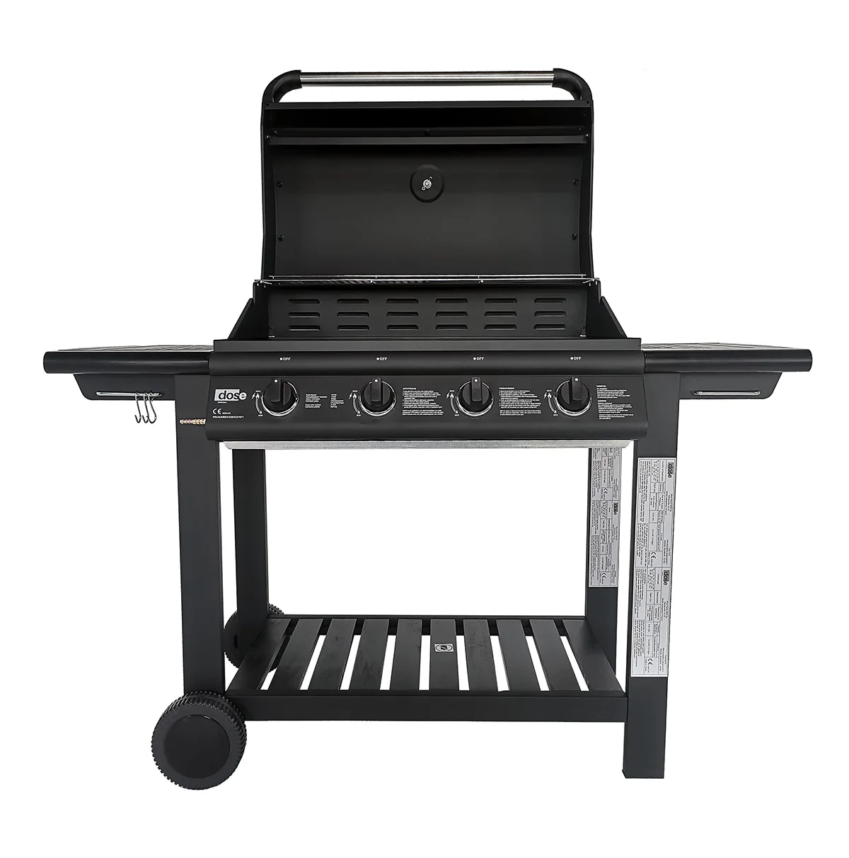 Gasolgrill Dose Barbeque 4 Brännare Med Trähylla