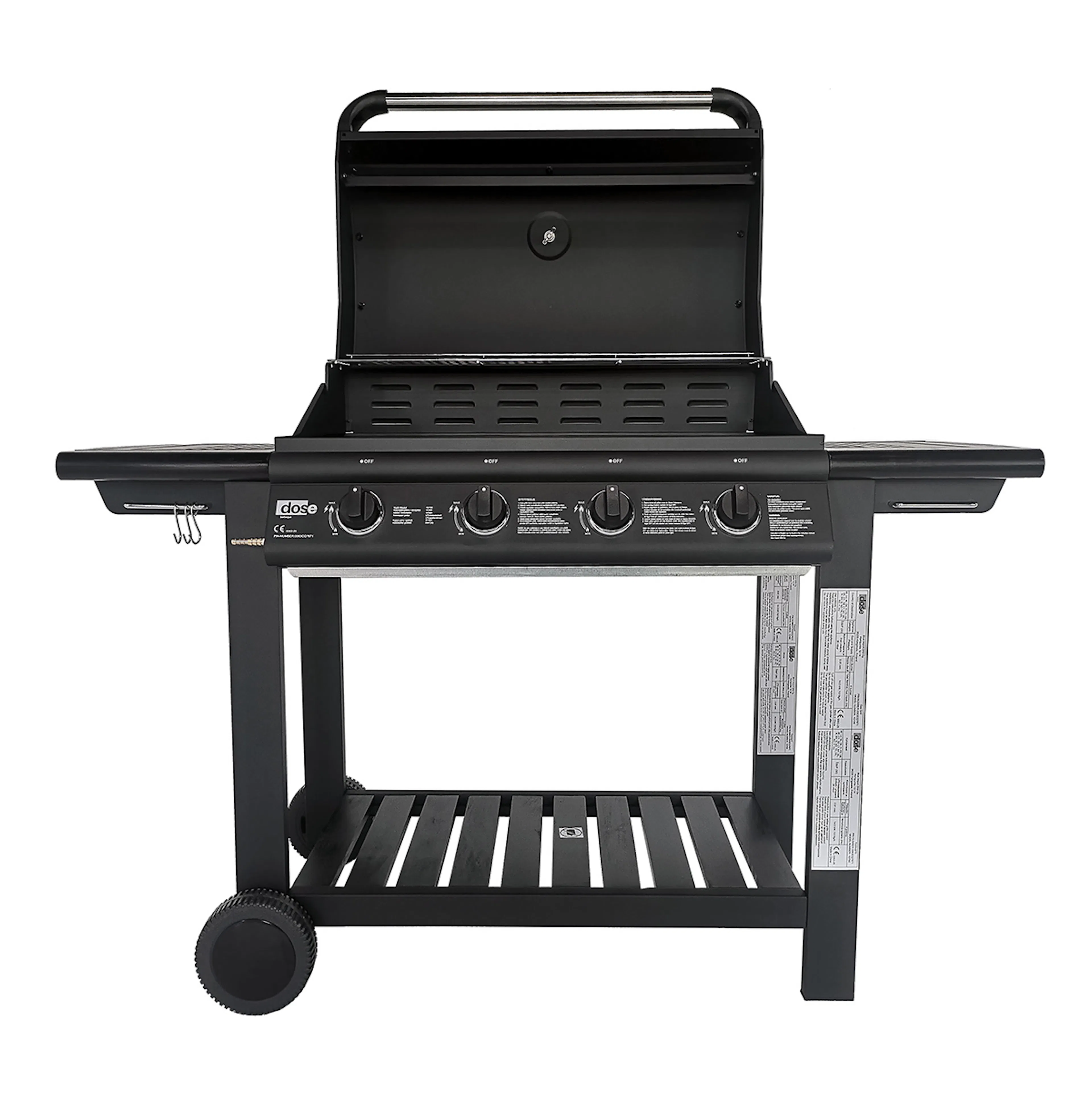 Gasolgrill Dose Barbeque 4 Brännare Med Trähylla