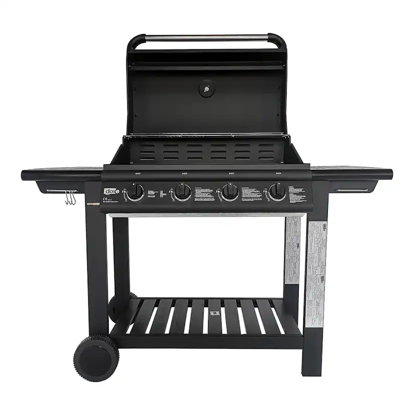 Gasolgrill Dose Barbeque 4 Brännare Med Trähylla