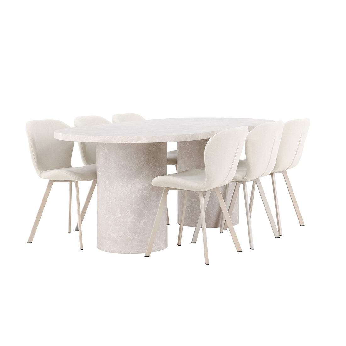 Matgrupp Venture Home Narvik med 6st Lilja Matstolar