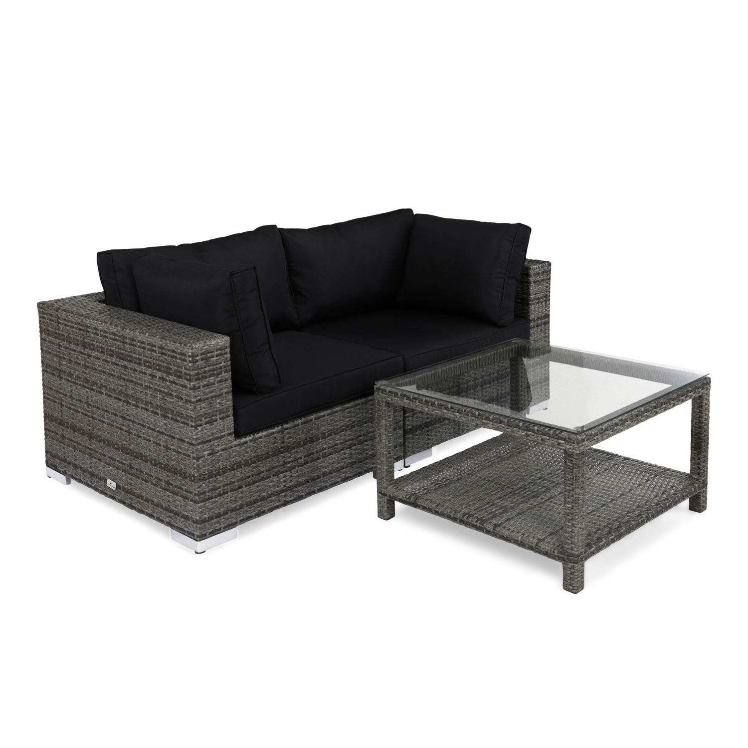 Bahamas Loungegrupp 2-sits Bord 75x75 Grå