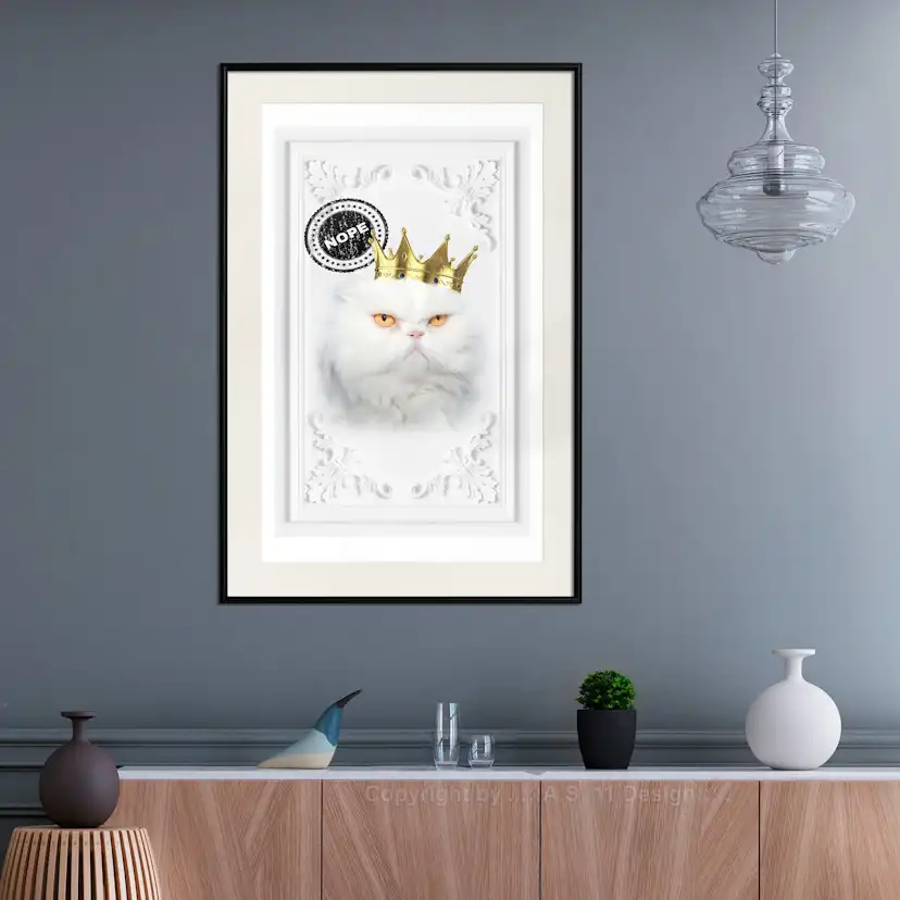 Poster Artgeist Affisch The King Cat