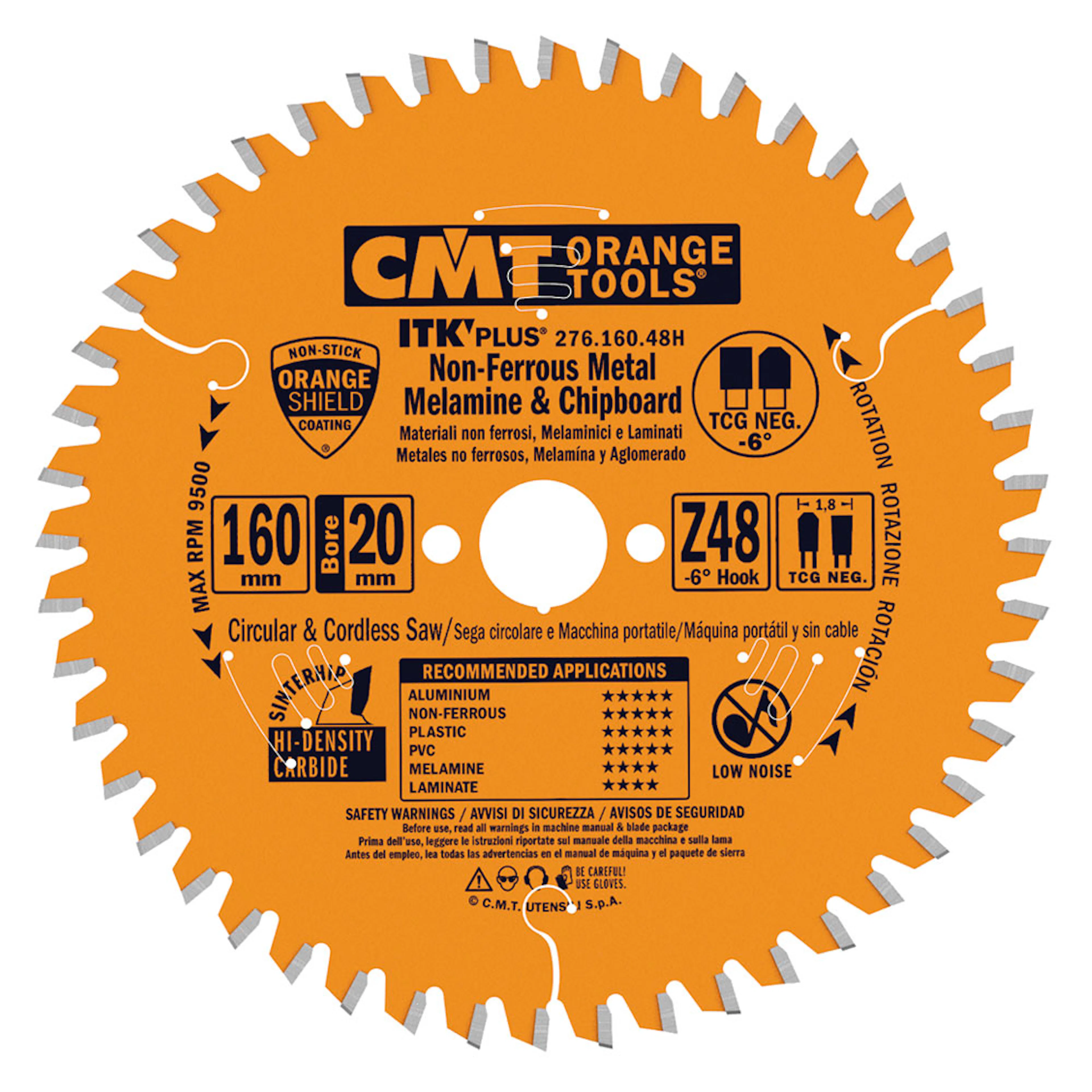 Sågklinga CMT Orange Tools fintandad NE Neg Alu/Plast