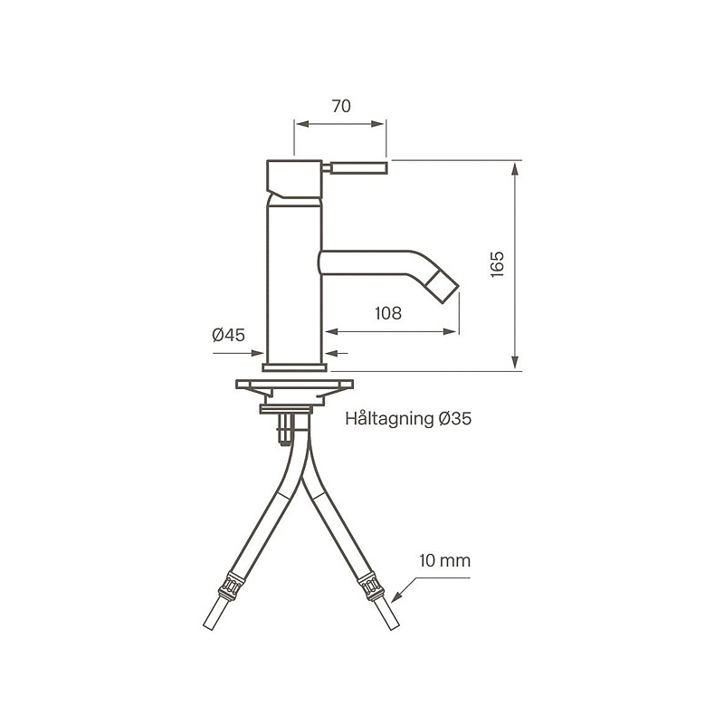 Tvättställsblandare Tapwell EVO EVM 071 Krom Krom