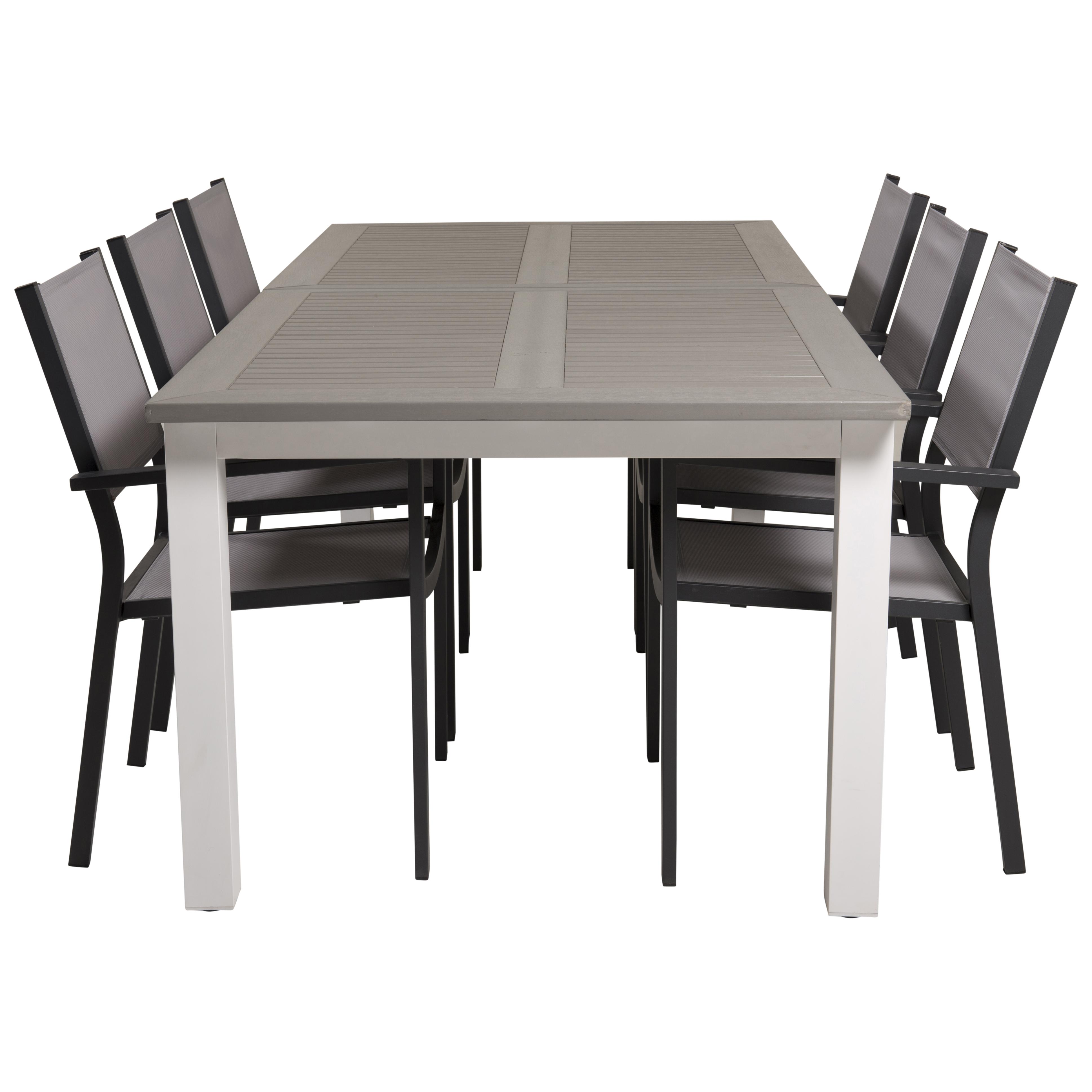 Matgrupp Venture Home Aleyna 224/324 med 6 Copacabana Karmstolar