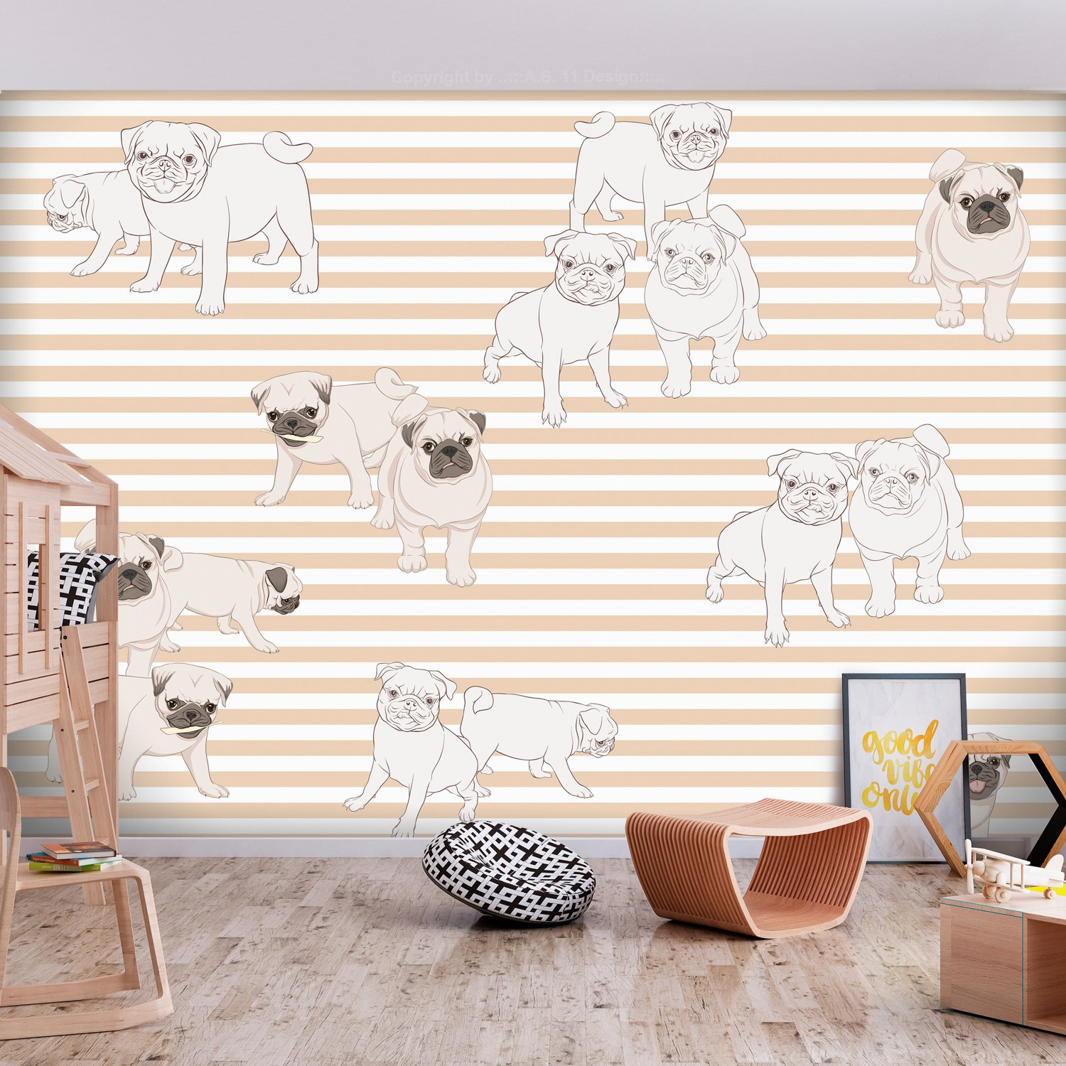 Fototapet Arkiio Playful Dogs