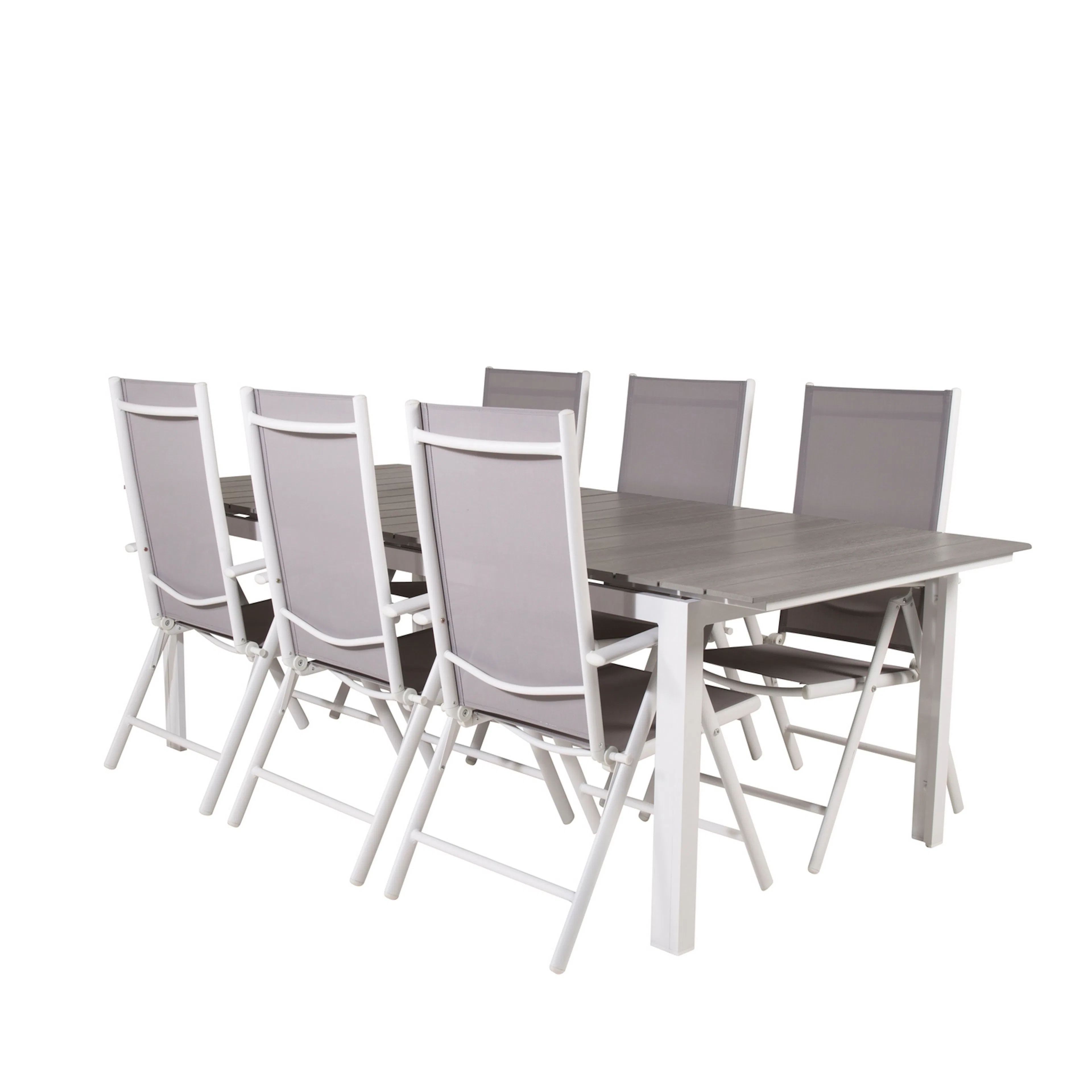 Levels Dining Table 224/324*100 - White Alu / Grey Aintwood Vit/Grå