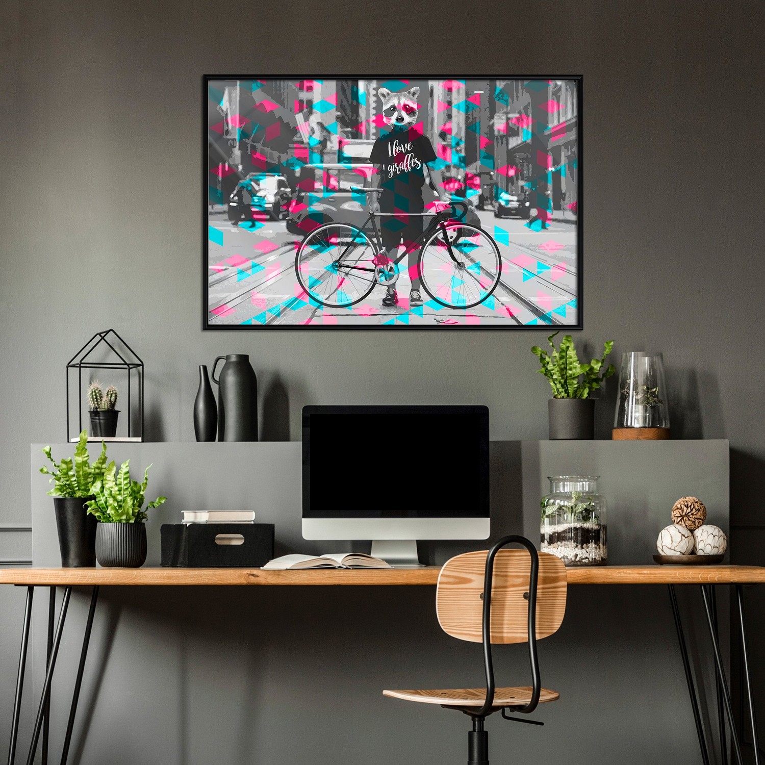 Poster Artgeist Affisch I Love Giraffes