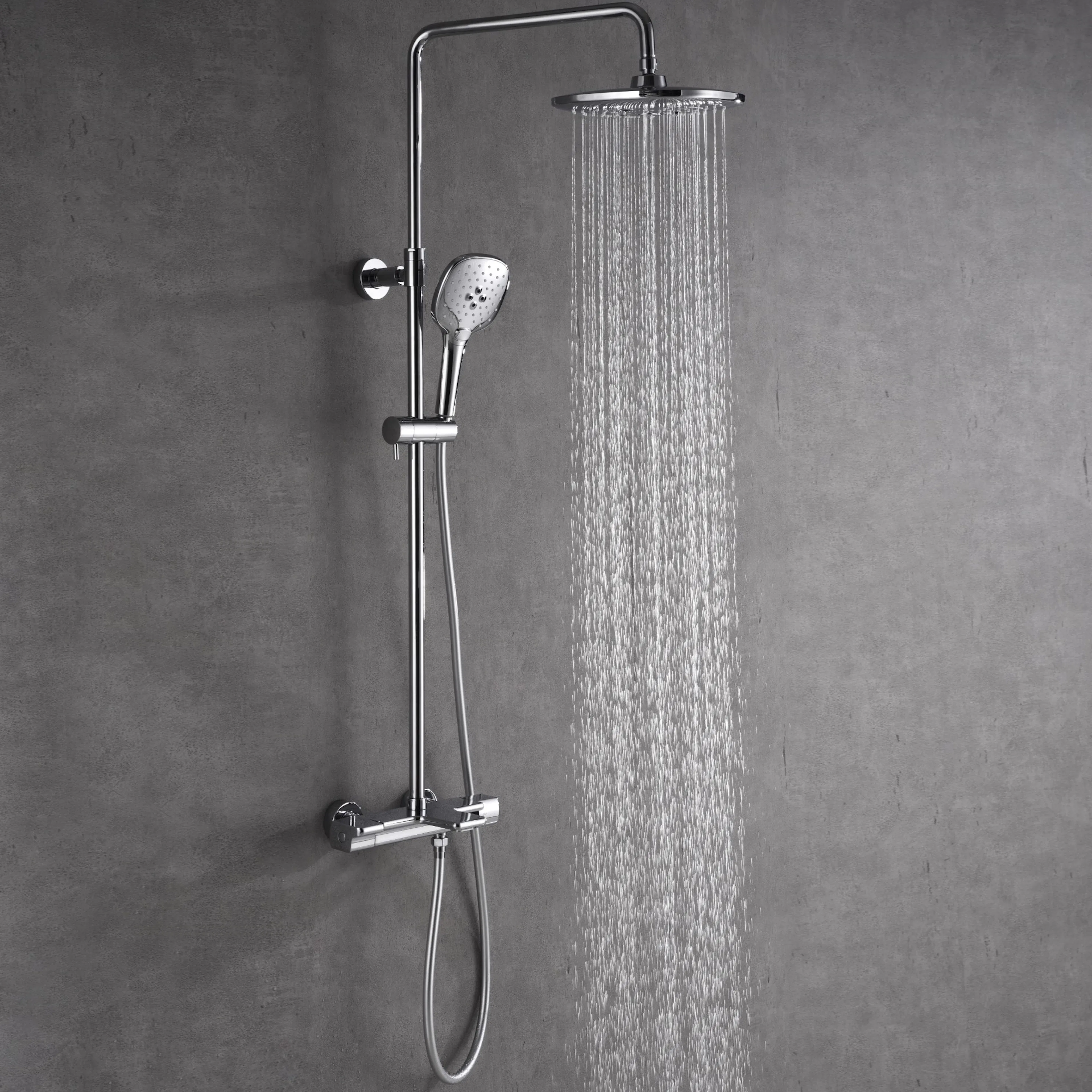 Takduschset Bathlife Välla med Badkarsblandare
