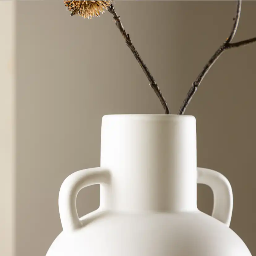 Cent Vase - Matte White - 16*16*24cm Vit