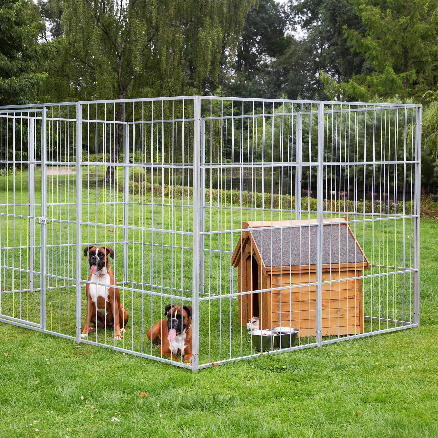 HUNDEGÅRD STOR MODEL 9 sidmoduler + 1 grindmodul