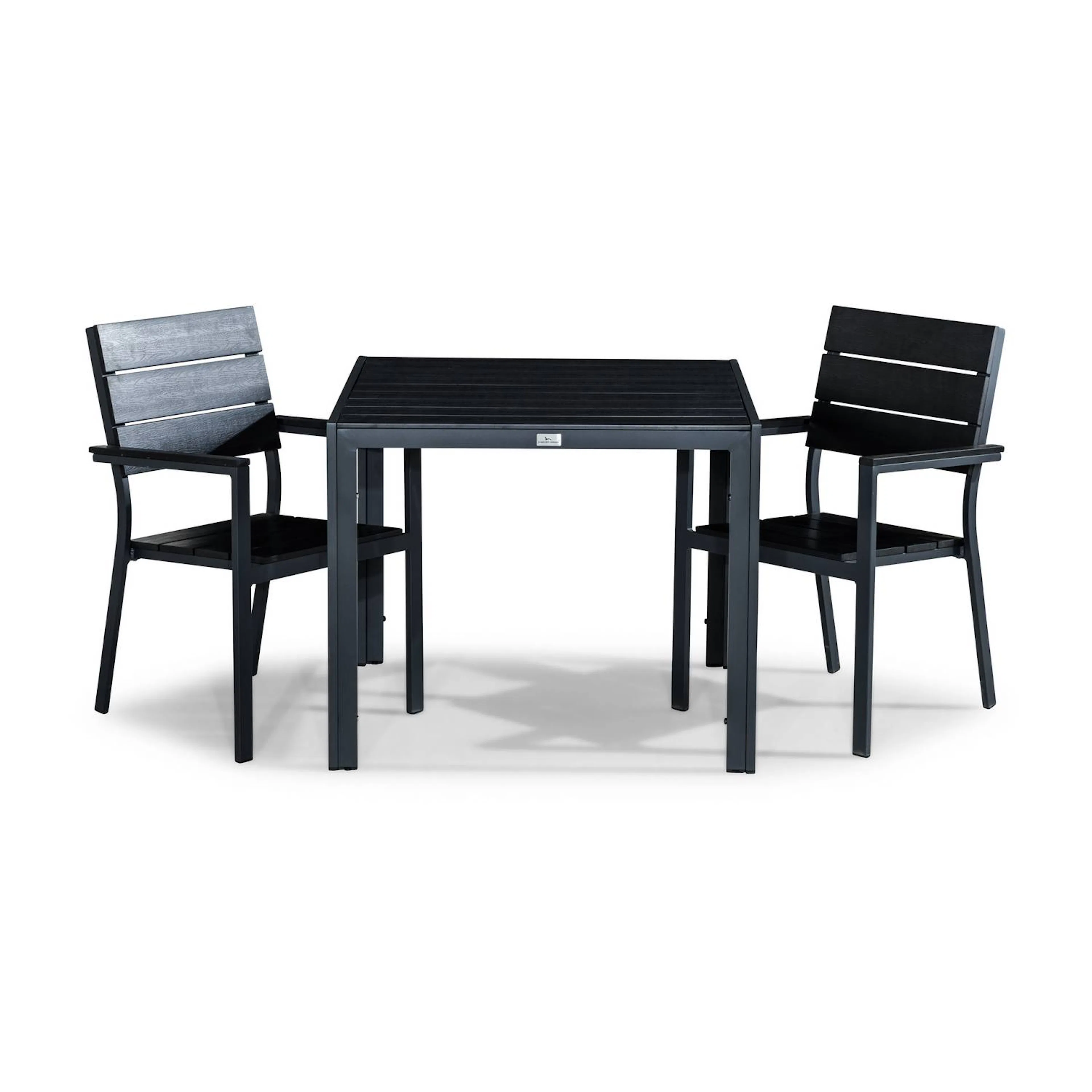Matgrupp Comfort Garden Tunis Matgrupp Utomhus 90x90 med 2 Stapelstolar