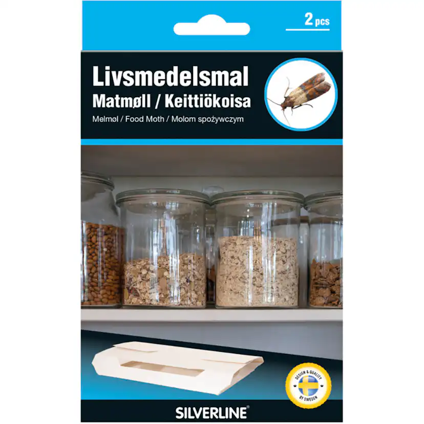 Livsmedelsmalfälla Silverline 2-pack